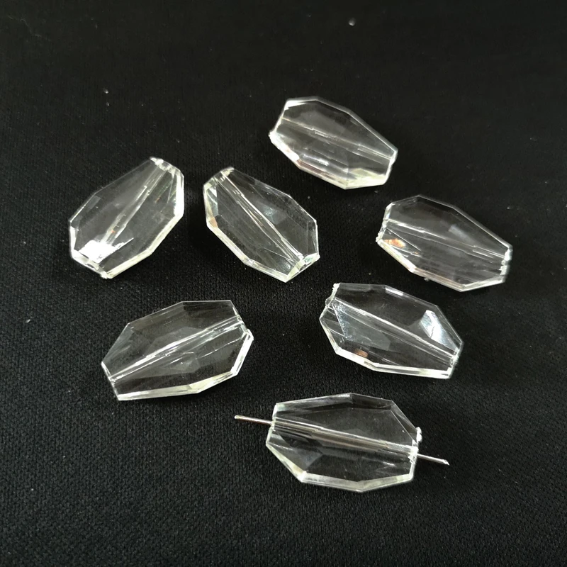 

26mm*16mm*7mm 220pcs/bag Clear Acrylic/Irregular Faceted /DIY Hand Made /Finding Beads