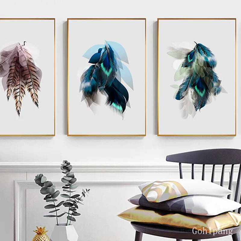 Абстрактная Картина на холсте Крыло ангела красочная модная художественная