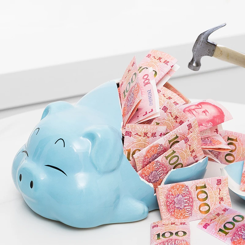 

Ceramic Coin Money Box Storage Kids Toy Cartoon Hidden Storage Pig Piggy Bank for Paper Money Ornament Tirelire Home Decor 50