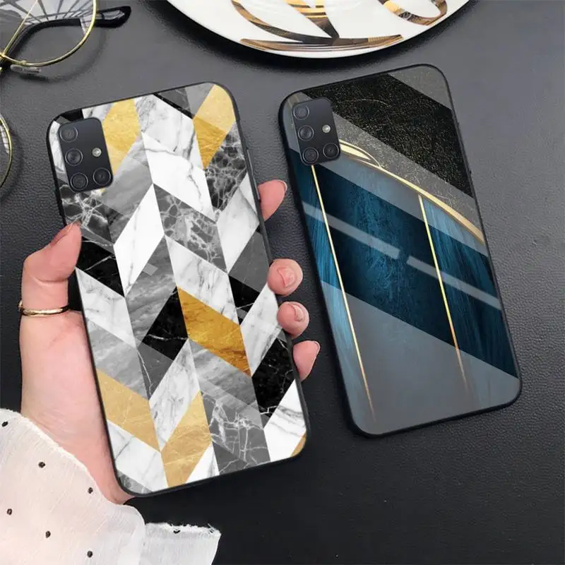 

Geometric Pattern Art Soft Cover Phone Case For Samsung S6 7edge 8 9 10e 20plus S20 Ultra Note8 9 10pro A72018 Tempered Glass