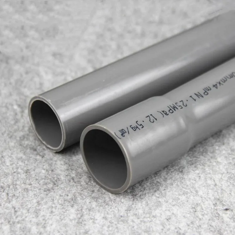 

2pcs 50cm O.D 20~50mm Gray UPVC Pipe Hi-quality Water Supply Pipe Irrigation Fish Tank PVC Pipe Aquarium Drainpipe Water Tube