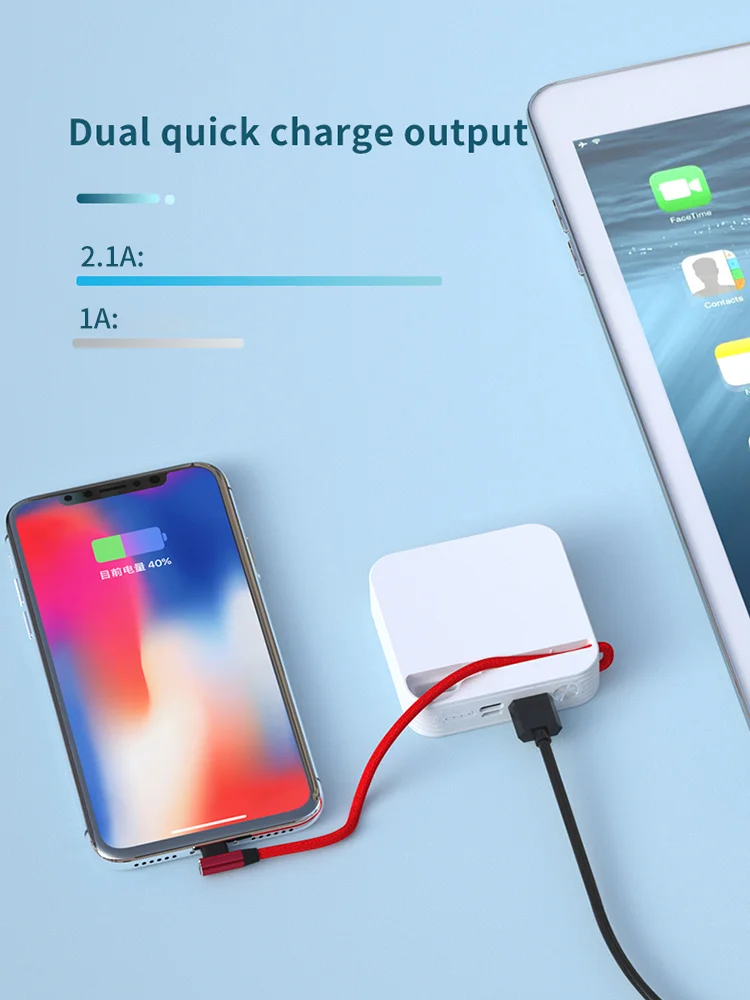 10000 мАч Внешний аккумулятор милый внешний для Мобильный телефон тонкий iPhone12 Xiaomi