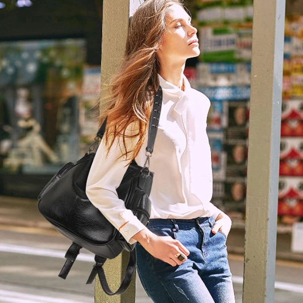 Женский рюкзак кошелек 3 способа из ПУ кожи с заклепками шипами женский сумка на