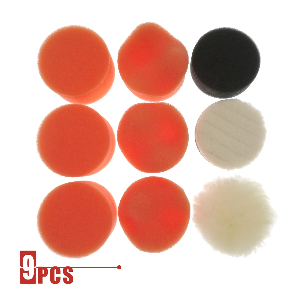 Набор полировальных колодок для автомобиля 9 шт./компл. 2 дюйма чистый губчатый