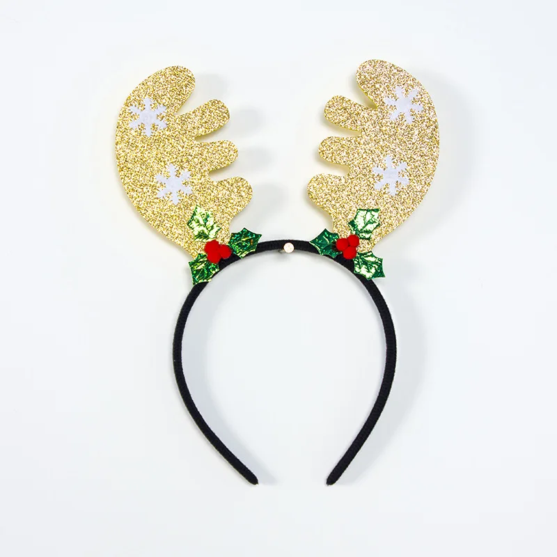 Рождественская гирлянда на повязке с оленем и Санта-Клаусом для украшения дома, ёлки и вечеринки.