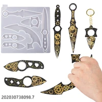 small knife silicone mold keychain diy self defense weapon for resin art resin mold supplies epoxy resin molds art supplies