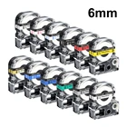 5 упаковок 6 мм Разноцветные этикетки Epson совместимый запечатанных лент для SS6KW LC-2WBN9 SC6YW SC6BW SC6RW для kingjim принтера Epson LW300 LW400