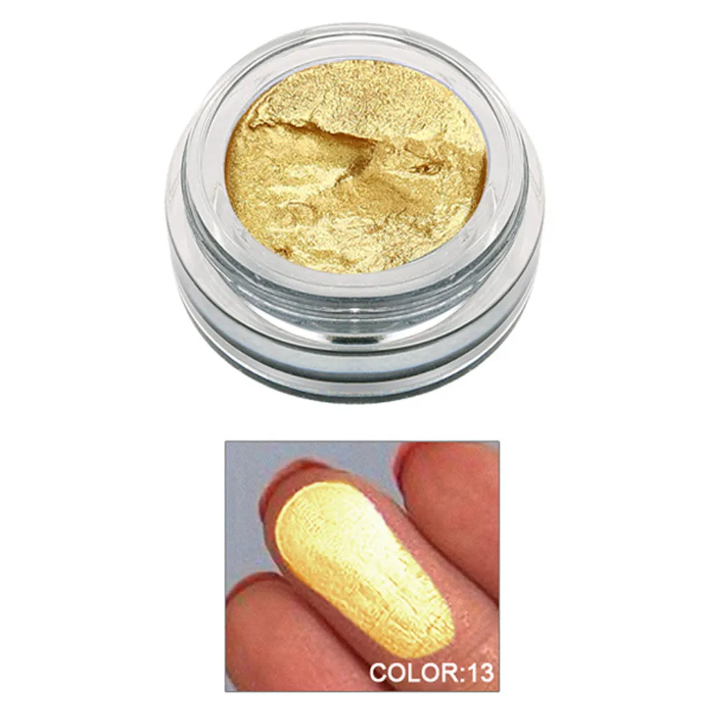 13 14 Colors Jelly Shimmer Glitter Eyeshadow Cream Highlighter Glow Metallic Chunky Eye Glitter FestivalParty Make Up Palette#YH - Цвет: 13