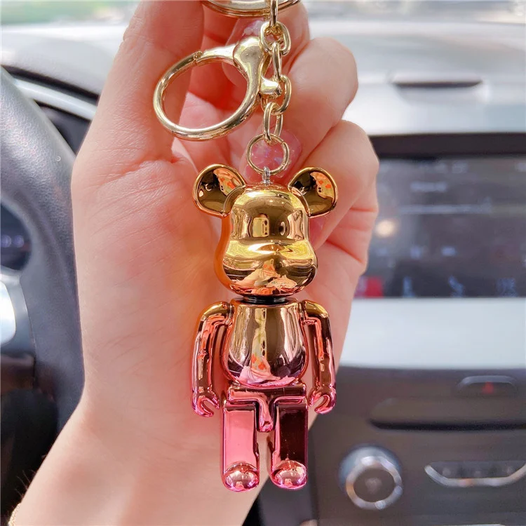 

Korean Cute Acrylic Bear Keychain Candy Gradient Color Bear Key Holder Key Chain Accessories