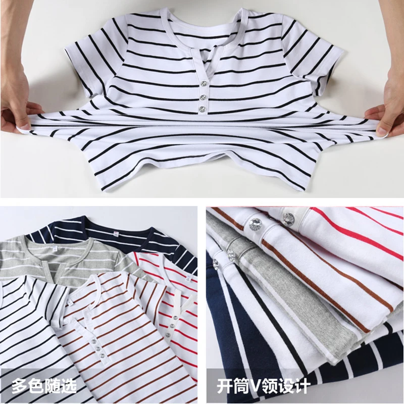 Блузки Femininas элегантная полосатая рубашка из хлопка для женщин 2021 Летняя женская