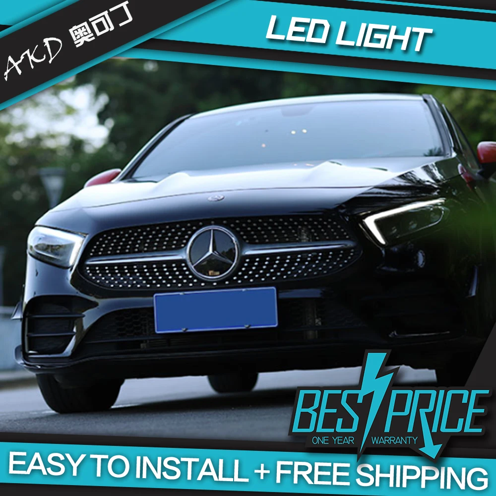 AKD автостайлинг фара для Benz W177 фары 2019-2020 A180 A200 A220 светодиодный ная DRL Hid
