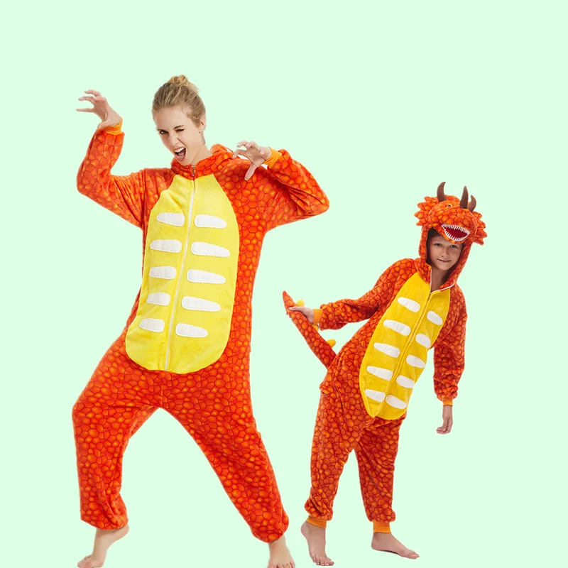 Семейные рождественские пижамы фланелевые комбинезоны с единорогом для детей