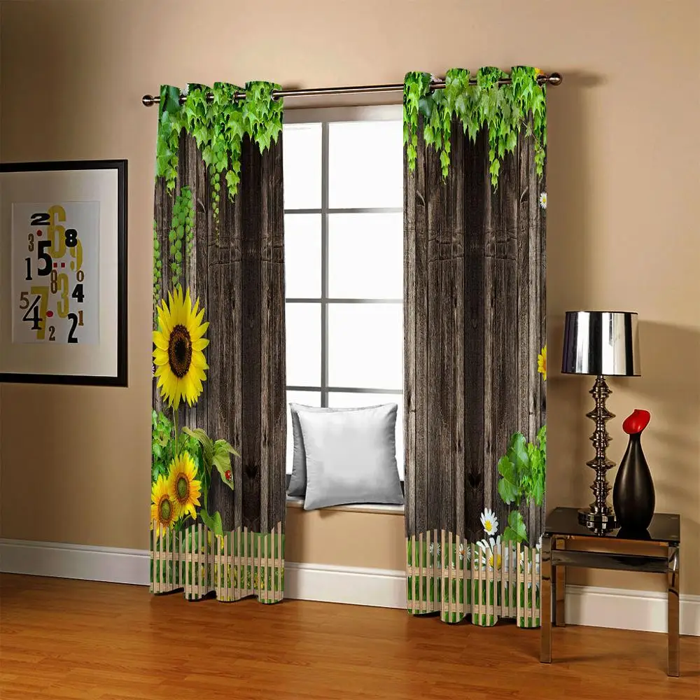 Современный домашний декор Шторы подсолнечника s для детской комнаты