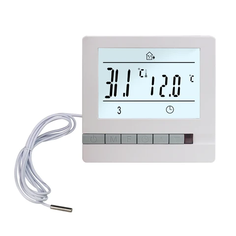 Термостат для подогрева пола 220 В, 16 А, ЖК-программируемый контроллер температуры с датчиком температуры 3 м