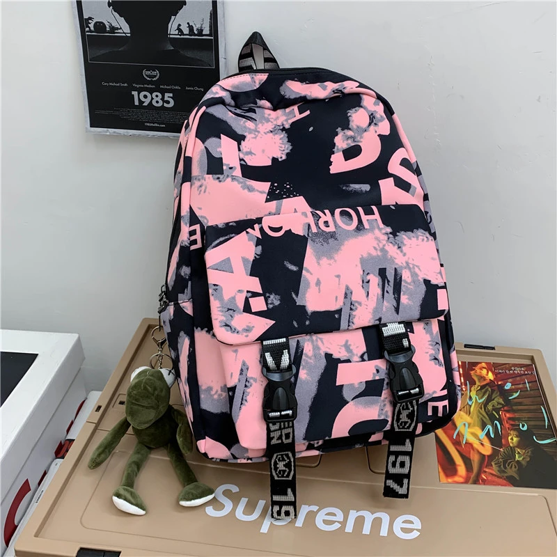 

2021 New Women Men Backpack Camouflage Waterproof School Bag Teenage Girl Boy Couples Travel Rucksack