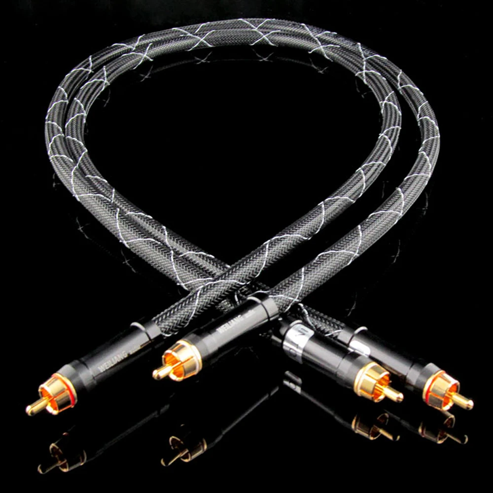 OCC однокристальная звуковая линия из чистой меди позолоченный RCA разъем лотоса |