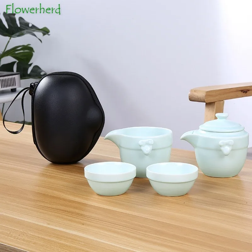 Керамические белые фарфоровые изделия чайный набор кунг-фу чайная посуда для