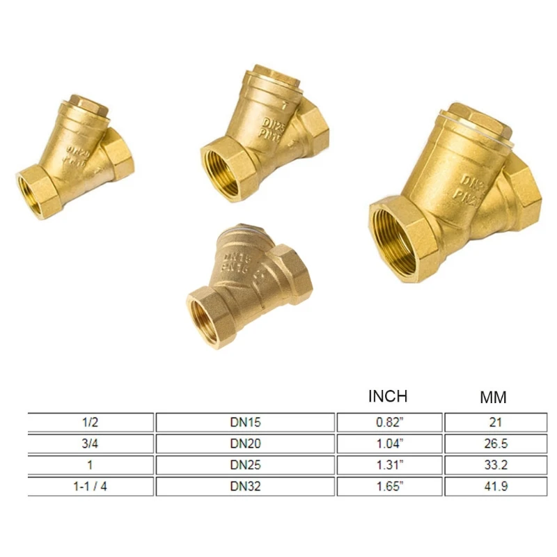 

Y Shaped filter Brass Strainer Filter Household Water Pipe Adaptor Connector