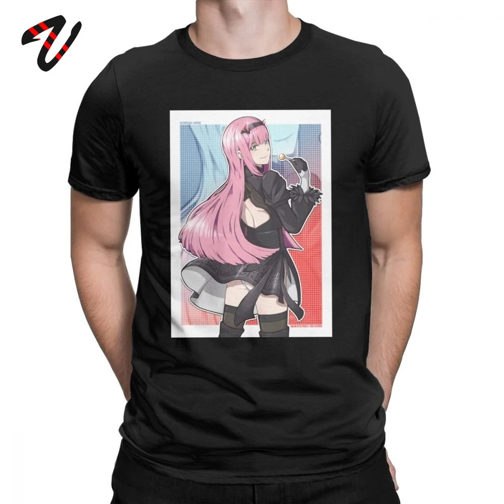 Darling In The Franxx Zero Two Мужская футболка хлопковая Футболка дизайнерская одежда с