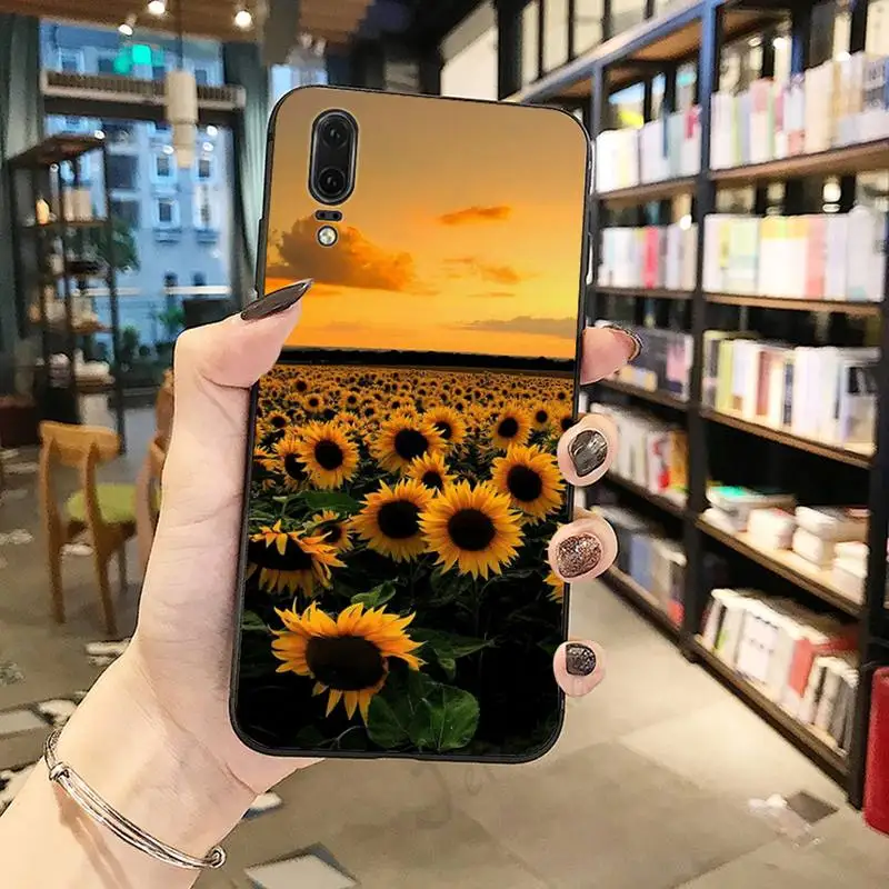 

Beautiful yellow sunflower Phone Case For Huawei honor Mate P 10 20 30 40 Pro 10i 9 10 20 8 x Lite