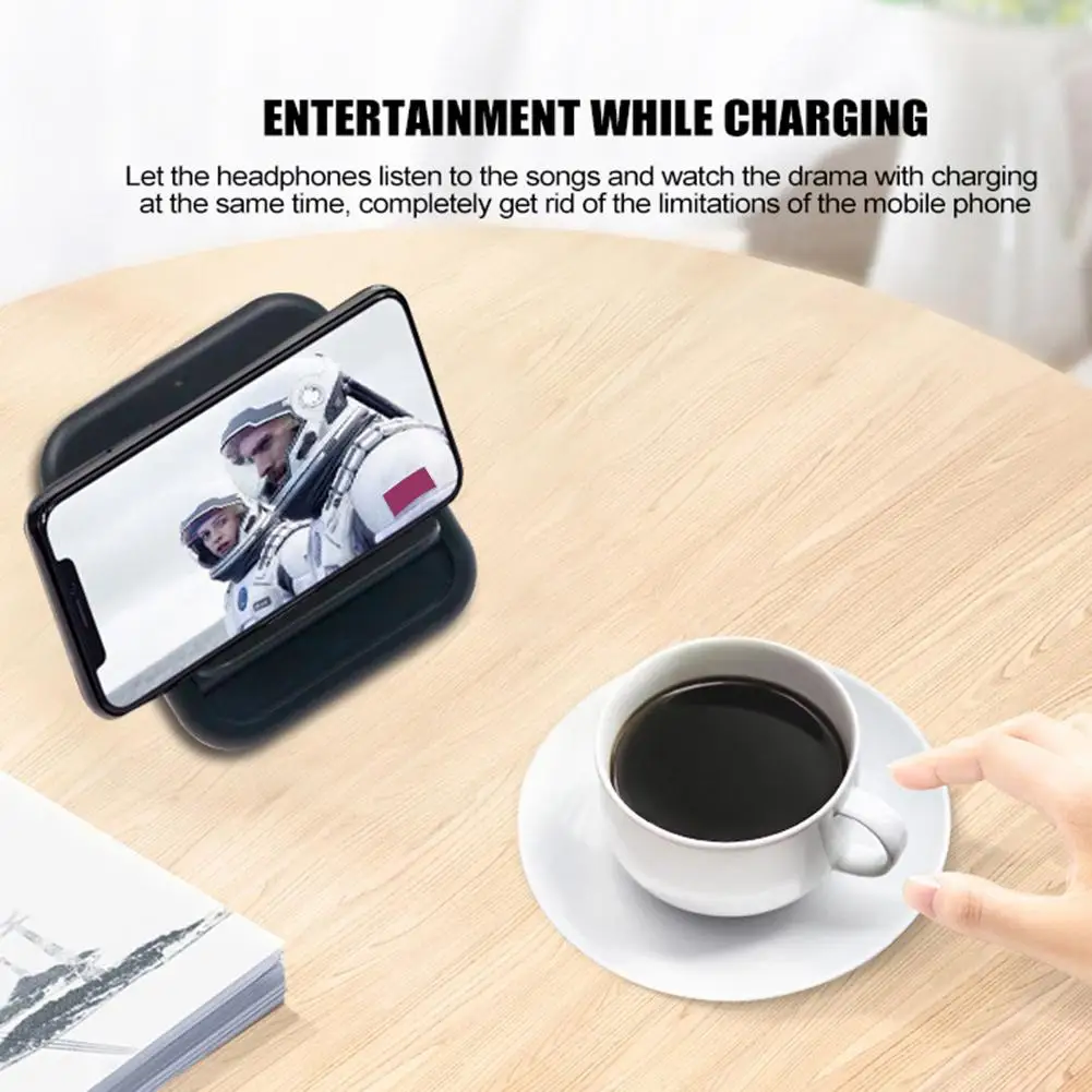 QI Standard Wireless Charger Dual Intelligent Charging Dock Station Fast Foldable Adapter For Iphone11 Pro Max | Мобильные телефоны