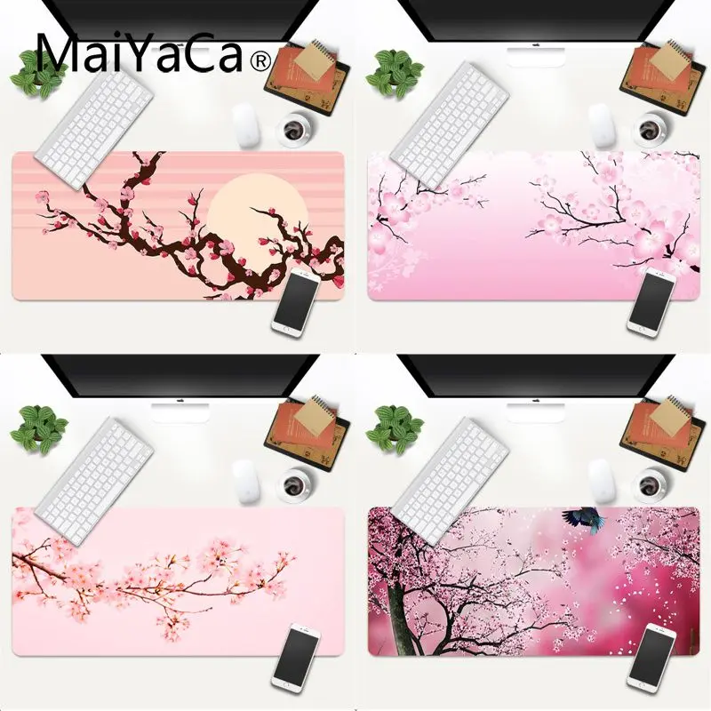 

MaiYaCa Funny Peach Blossom pattern gamer play mats Mousepad Gaming Mouse Mat xl xxl 800x300mm for world of warcraft