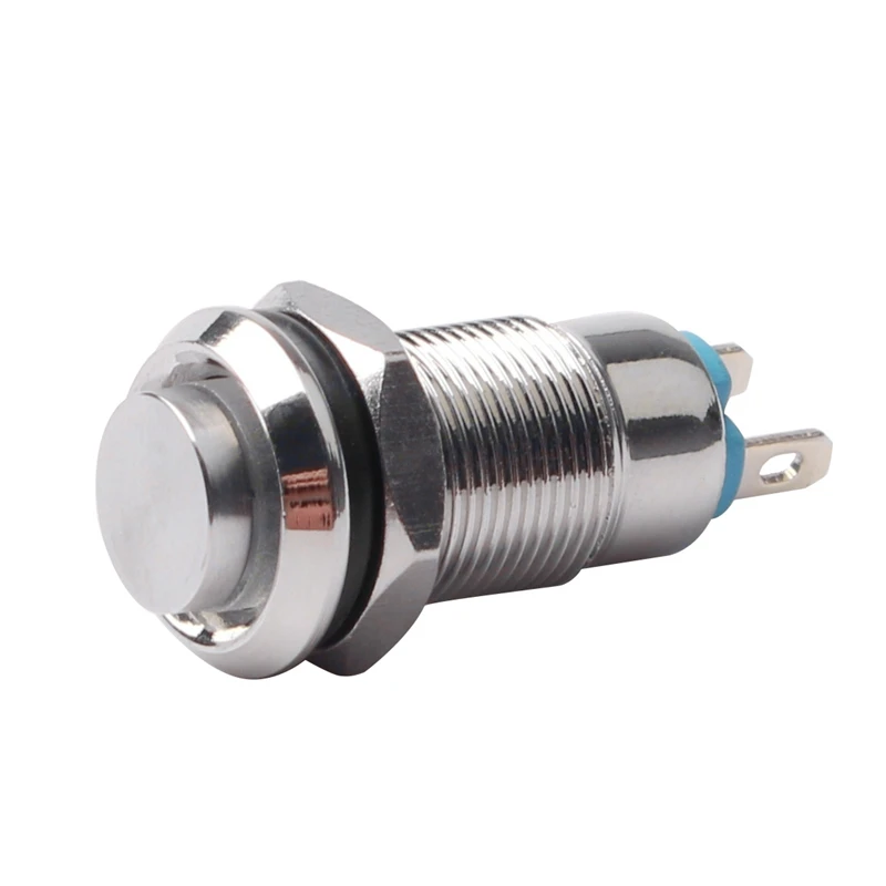 8mm Waterproof Latching Maintained High Round Stainless Steel Metal Push Button Switch Light Shine Car Horn Fix 3V 5V 12V 24V |