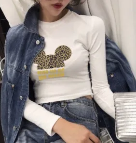 Женская футболка с короткими рукавами и принтом Мышка для подиума топы больших