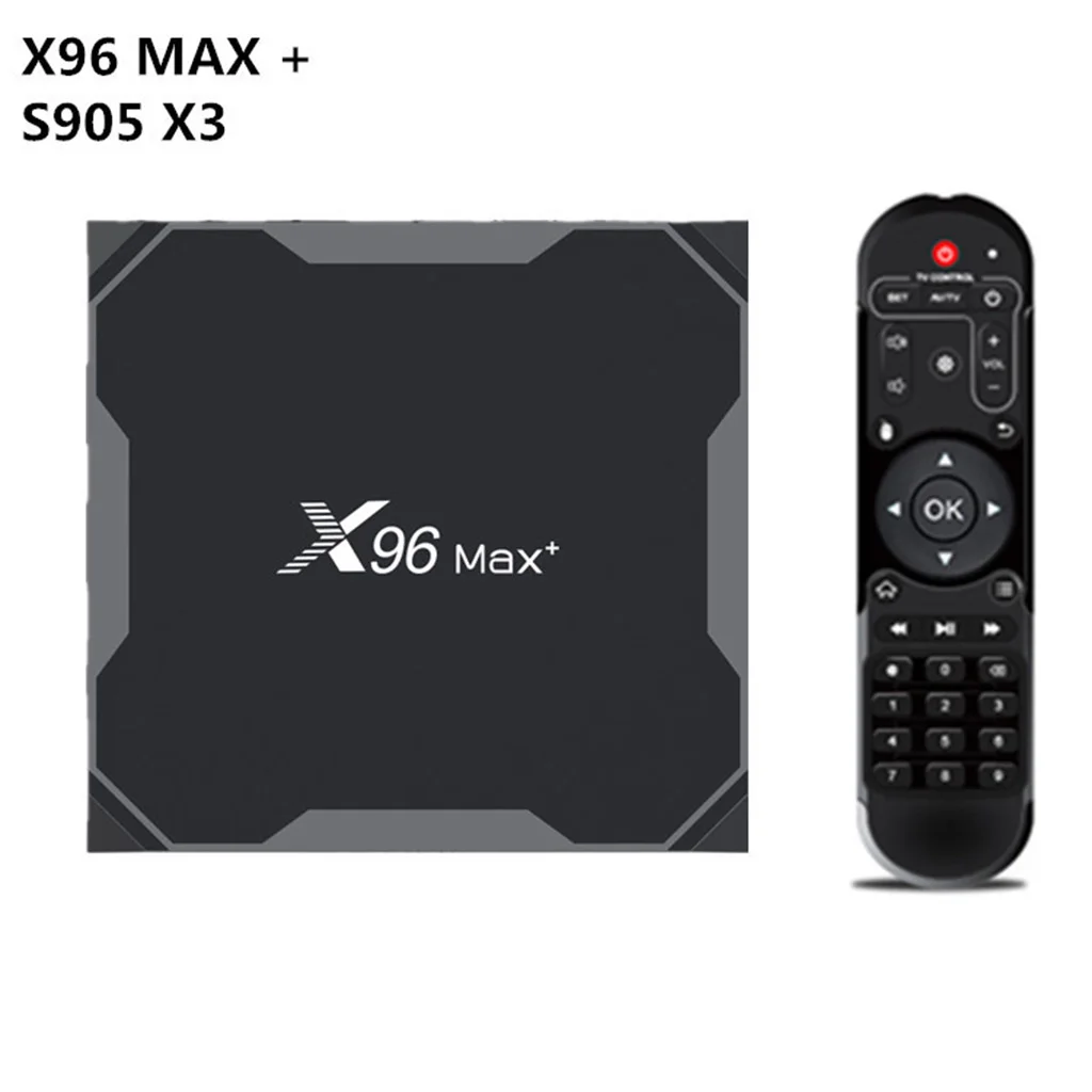 Смарт ТВ коробка и ройд 9 0 X96 Max Plus 4GB 64GB Amlogic S905X3 4 ядра 5 8 ГГц Wi Fi 1000 м 4K 60fps Декодер