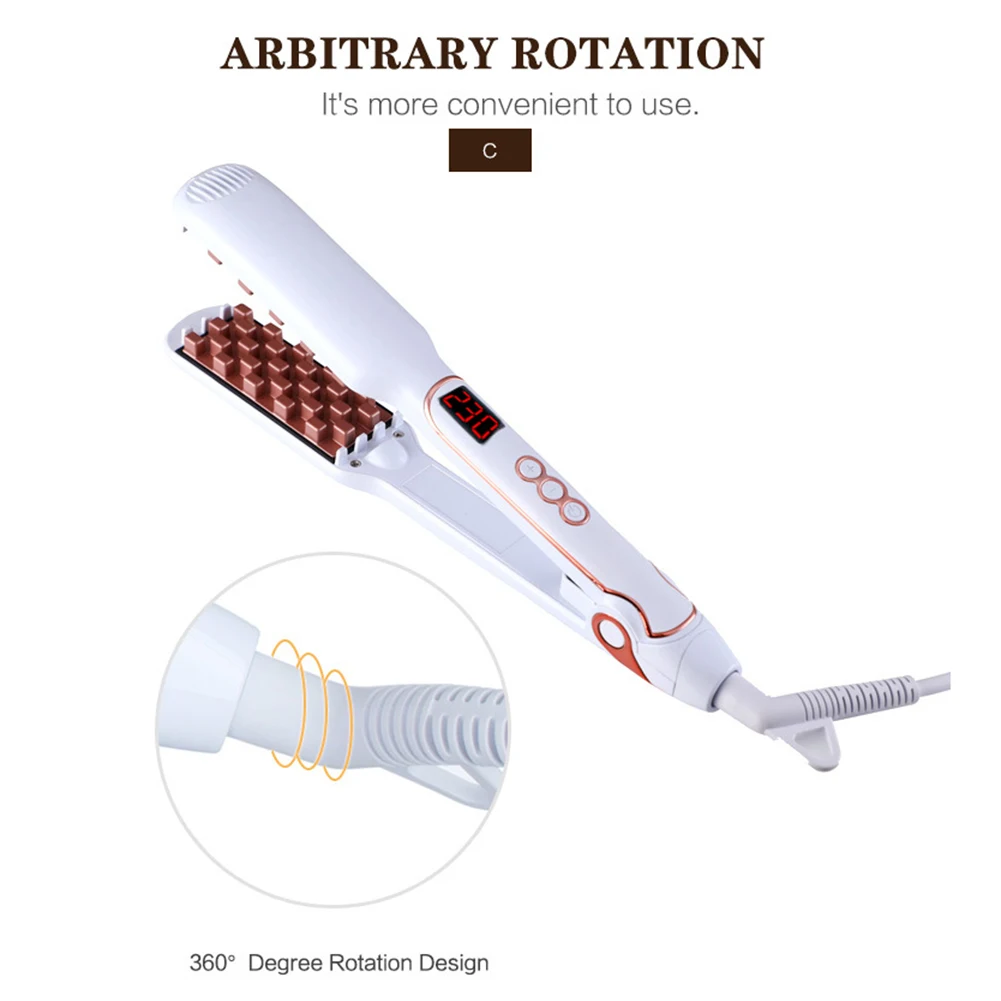 

Новая тушь для ресниц-увеличение объема волос, утюжок для волос, выпрямитель для волос бигуди 2 в 1 ЖК-дисплей Дисплей расческа-выпрямитель д...