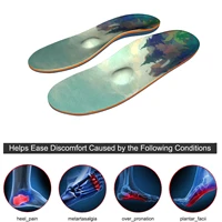 creative design cover eva material anti skid orthopedic arch support insole for flat feet fasciitis heel pain full length