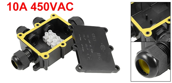 131x90x37mm 4-Way Uxcell водонепроницаемый внутренний, наружный кабель втулка электрическая распределительная коробка с клеммной полосой DIY Защита питания корпус - Цвет: 131x90x37mm 4-Way