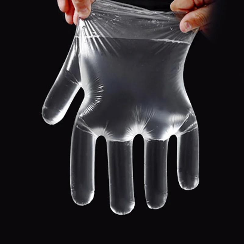 100 шт./компл. пластиковые перчатки одноразовые для ресторана кухни экологичные