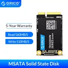 Внутренний жесткий диск ORICO M200 mSATA SSD 128 ГБ 256 ГБ 512 ГБ ТБ SATA 6 Гбитс 3D NAND SSD для настольных ПК и ноутбуков