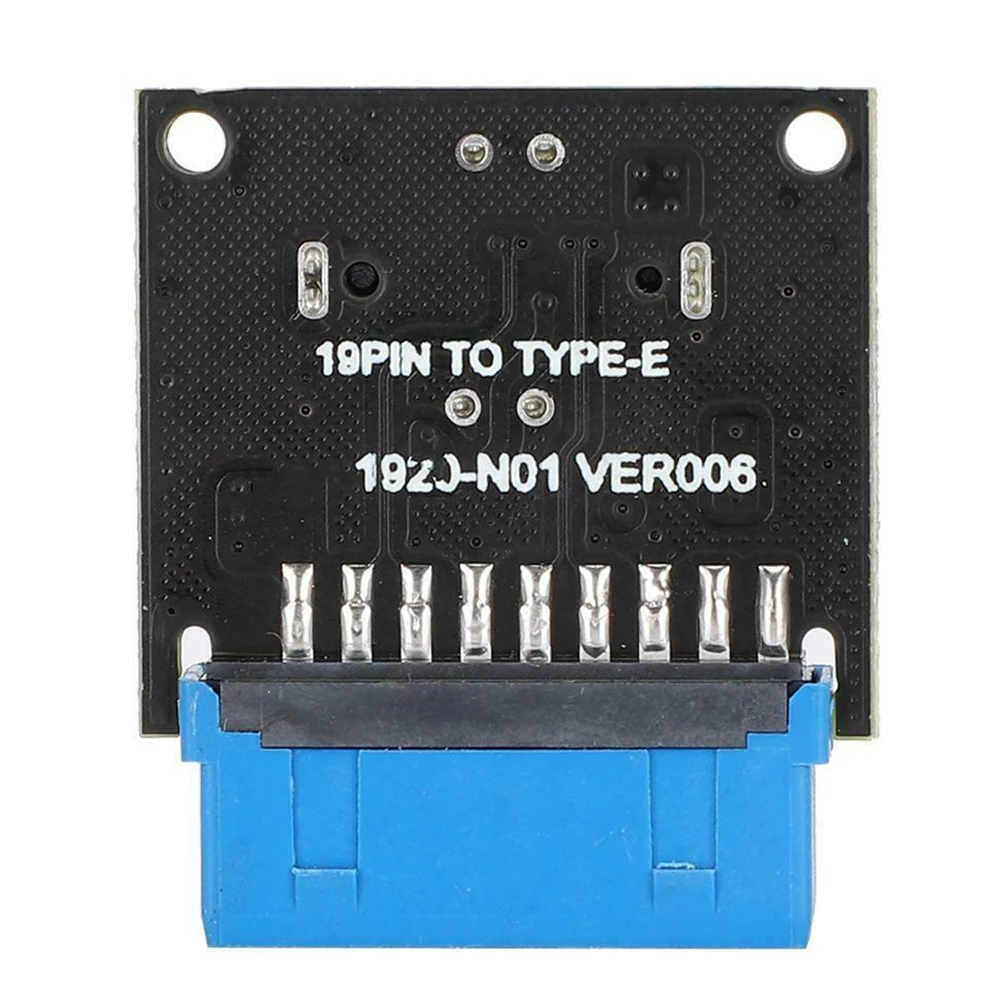 

Professional Easy Install Motherboard USB3.0 High Speed 19Pin To TYPE-E 20Pin Adapter Front Facing Connecting Expansion Card