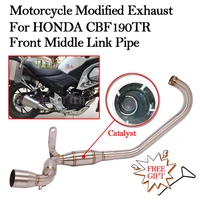 slip on motorcycle full system exhaust modified muffler escape front middle link pipe for honda cbf190tr cb190r 2019 2020 years