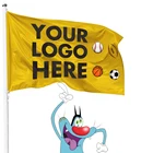 Пользовательские логотипы 3x5FT сублимационные заготовки флаги и баннеры наружная Компания Реклама клуб парад Спорт 90x150 см 100D полиэстер