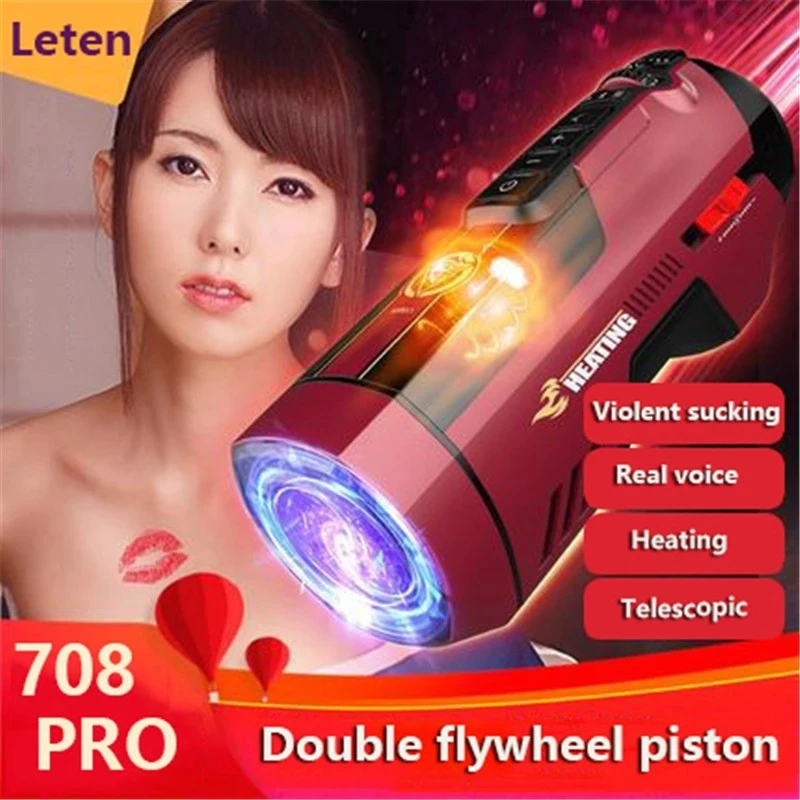 

Leten 708 Fully Automatic Telescopic Heating Male Masturbator Moaning Sucking Cup Adult Sex Toy for Men Masturbation Sex Machine