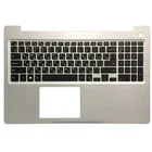 Новая русская клавиатура для ноутбука с подсветкой в сборе для DELL INSPIRON 15-5000 5570 5575 Серебряный Подставка для рук верхний чехол