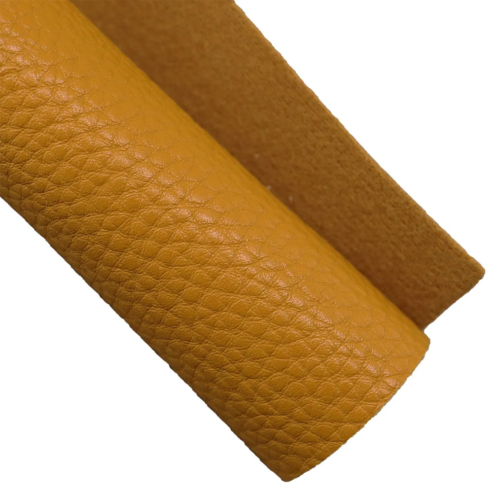 Лист A4 ярко-желтая текстурированная искусственная кожа для волос сумочки с