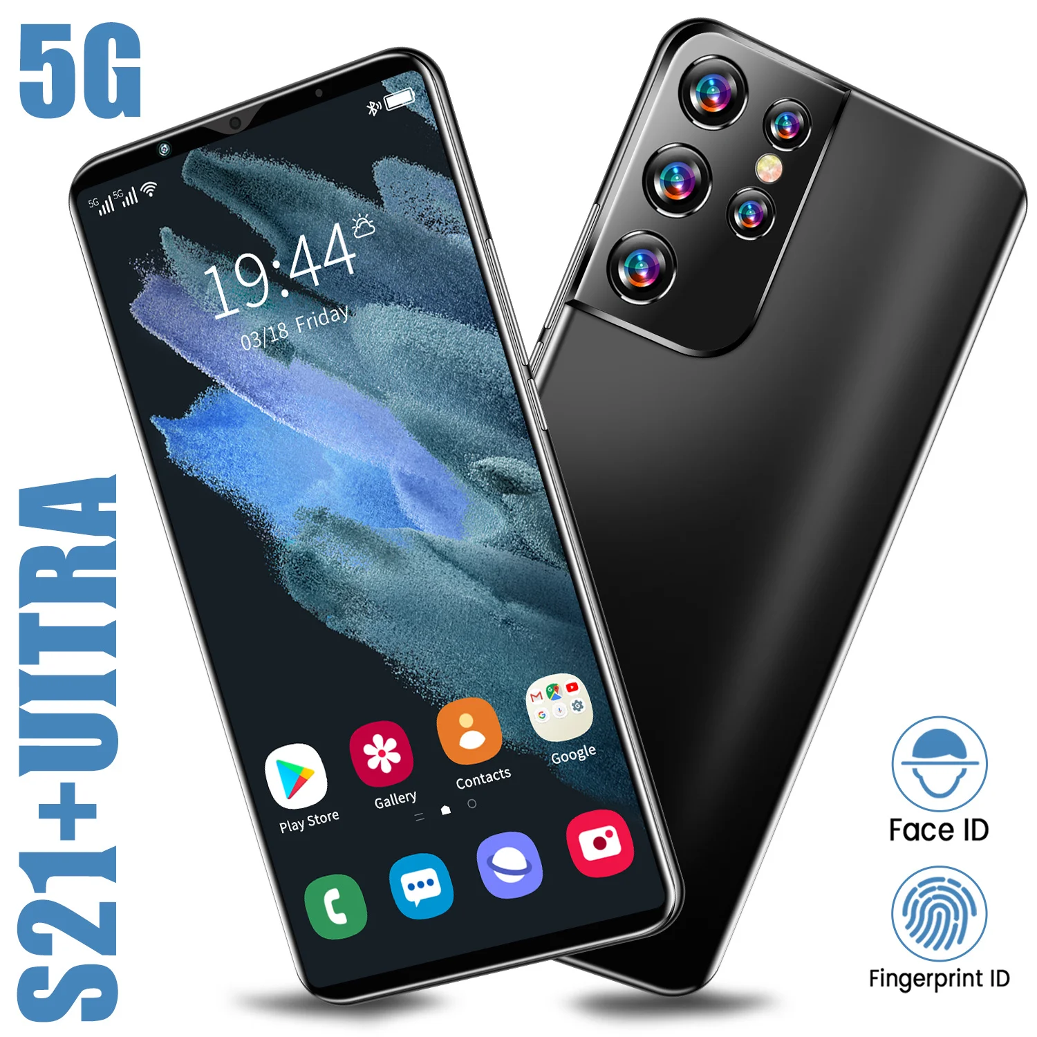 

2021 Global Version Cheap Smart Phone Glaxy S21+Uitra 8+128GB Face Fingerprint ID Dual SIM 6.38 Inch MTK6889 Cellphones Celular