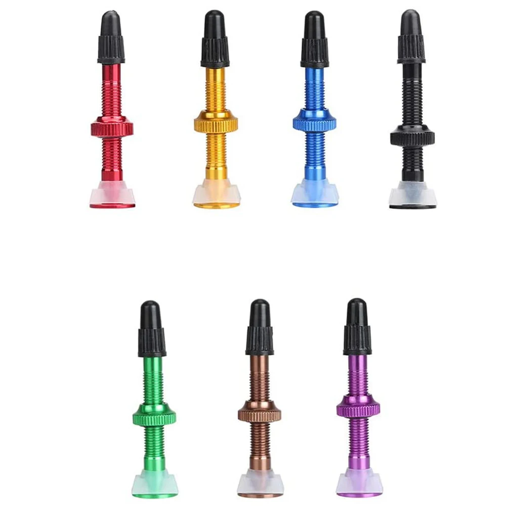 Клапан велосипедный из алюминиевого сплава 5 цветов 2 шт. 40 мм бескамерная