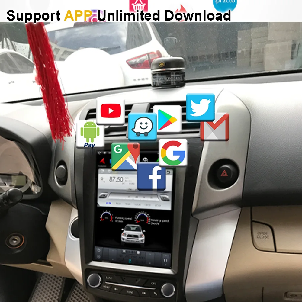 GPS-навигатор в стиле Tesla на Android 9 0 для TOYOTA RAV4 2006-2012 автомобильное радио стерео