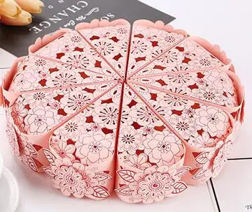 1 pink 20 pieces 20 шт./лот, коробки для конфет с романтическим цветочным декором, бумажная Подарочная коробка для торта, свадебной вечеринки, полый шоколадный Подарочный крафт-пакет, сахарный чехол - Цвет: 1 pink 20 pieces