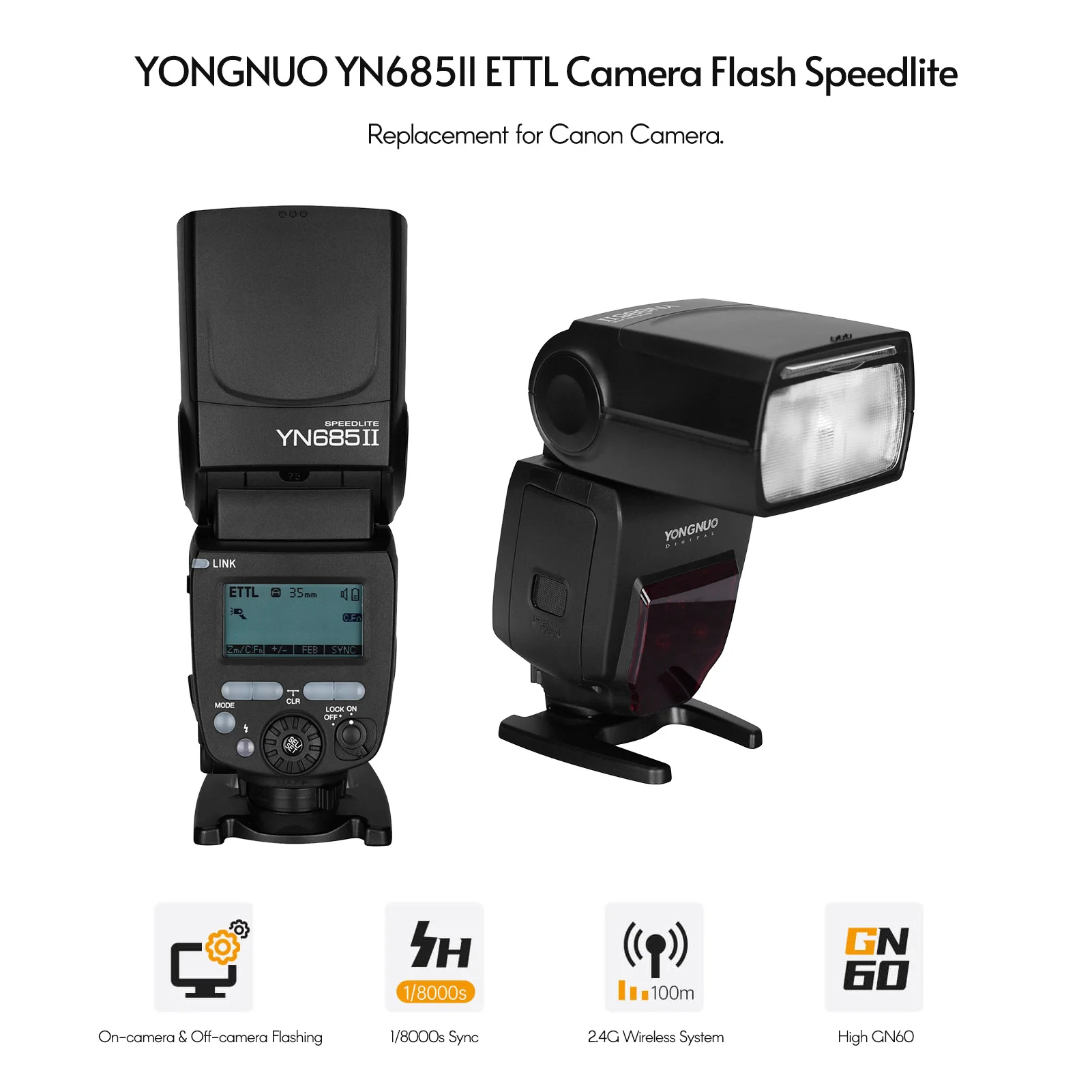 Вспышка YONGNUO YN685II 2 4G с ЖК-дисплеем | Электроника