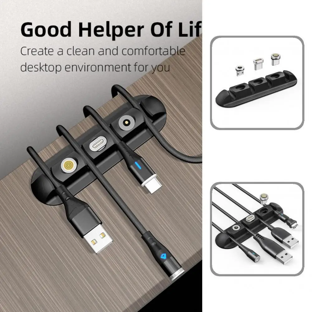 

Self-adhesive Silicone Flexible USB Charging Cord Winder for School