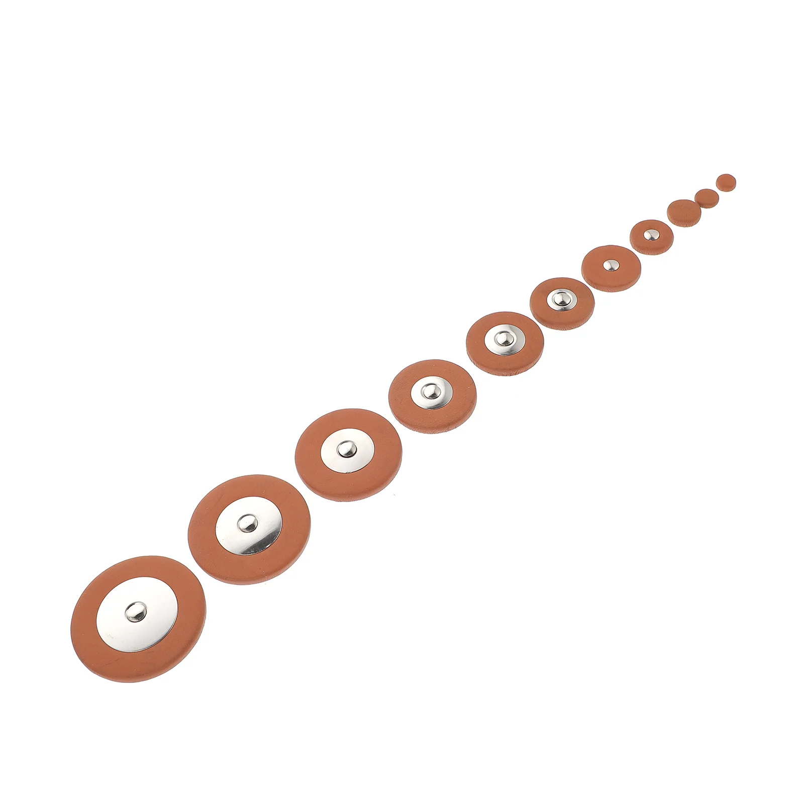 

25pcs Saxophone Sound Hole Gasket Saxophone Cushion Instrument Mats (Light Brown)