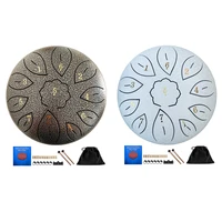 6 inch 11 tone carbon steel tongue drum beginner children musical ethereal drum carrying bag percussion instrument meditation