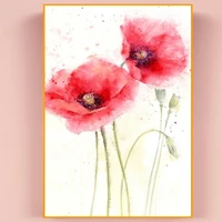 abstract minimalist poppy wall painting home decoration digital poster art picture canvas painting posters and prints cuadros