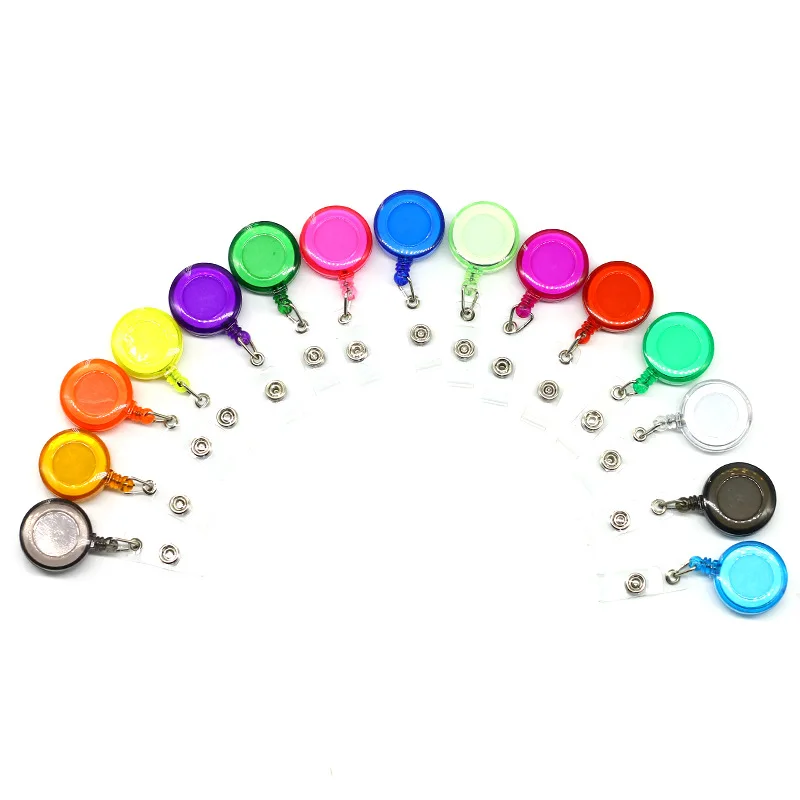 

Nurse Doctor Student Exhibition ID Badge Holder PU Leather Id Card Holder with Retractable Badge Reel Office Accessories